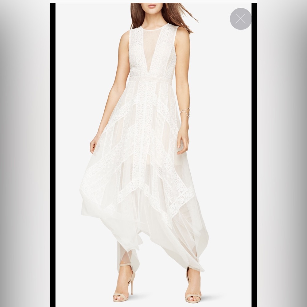 BCBG Lace White Dress